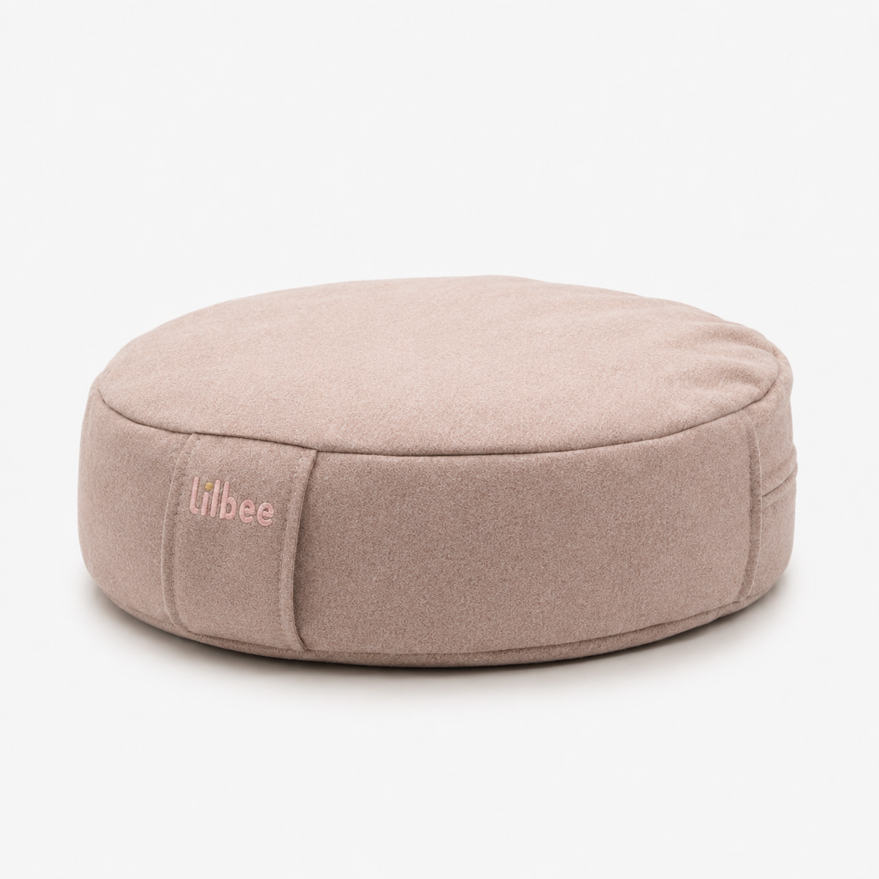 Lilbee Low Zafu meditation cushion 4"- pink fabric